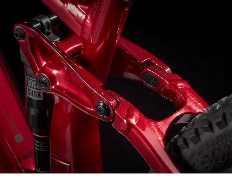 2022 Trek Rail 5 Deore 625w eMountain Bike in Crimson/Lithium Grey-5